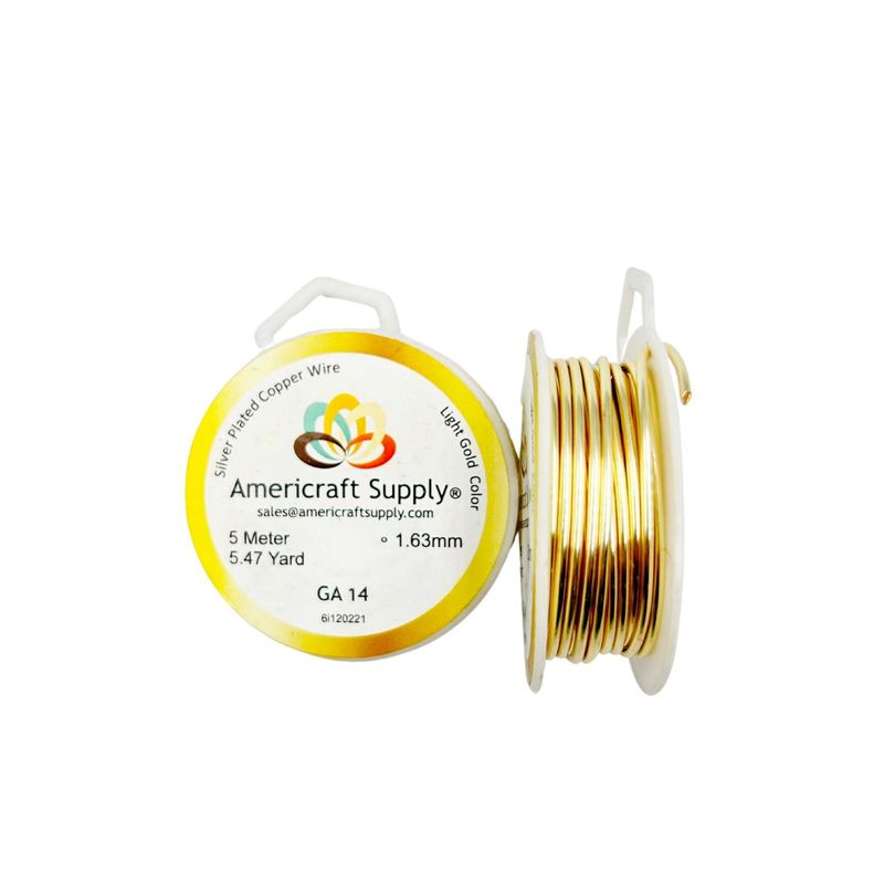 GENERICO - Alambre Para Bisutería Americraft Supply Calibre 14. - Dorado - Talla única