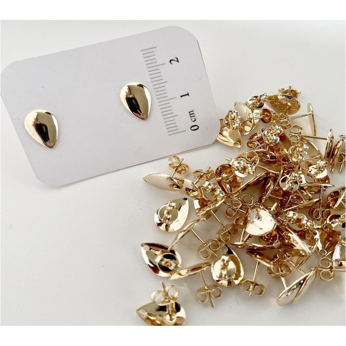 GENERICO - Set De 12 Pares De Bases De Aros Con Baño De Oro Modelos 2 - Multicolor