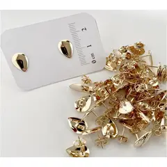 GENERICO - Set De 12 Pares De Bases De Aros Con Baño De Oro Modelos 2 - Multicolor