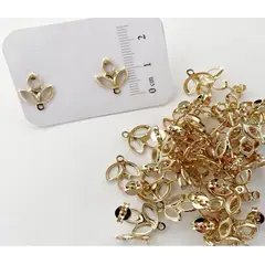 GENERICO - Set De 12 Pares De Bases De Aros Con Baño De Oro Modelos 2 - Multicolor