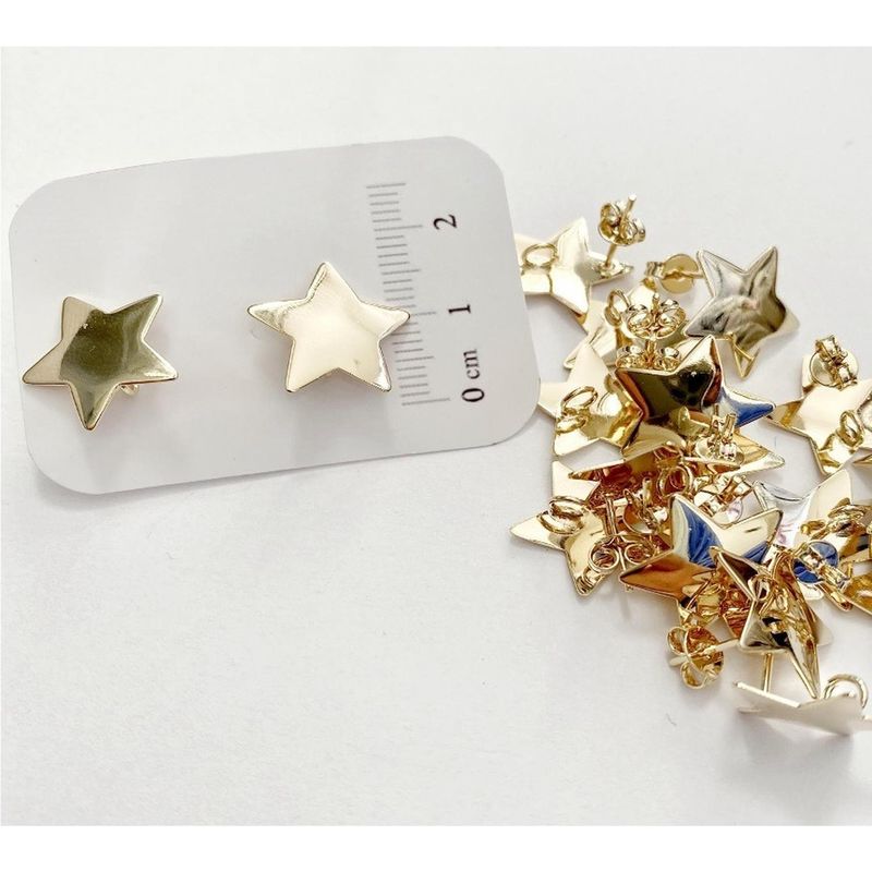 GENERICO - Set De 6 Pares De Bases De Aros Con Baño De Oro Modelos 5 - Dorado