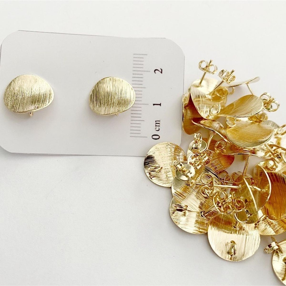 GENERICO - Set De 6 Pares De Bases De Aros Con Baño De Oro Modelos 5 - Dorado