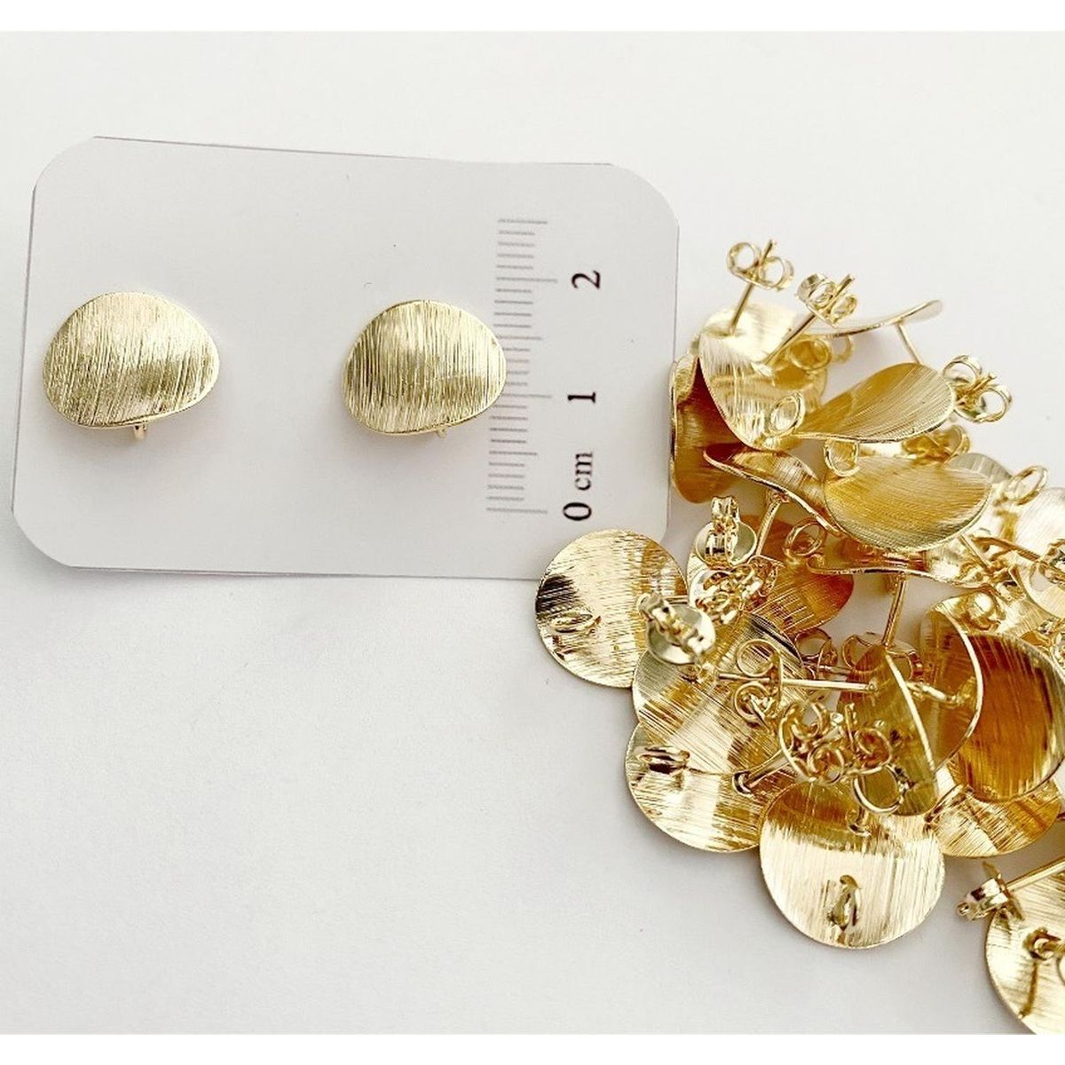 GENERICO - Set De 6 Pares De Bases De Aros Con Baño De Oro Modelos 5 - Dorado