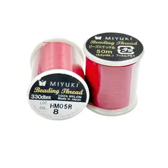 GENERICO - Hilo Profesional Para Mostacillas Calibradas Marca Miyuki - Rojo