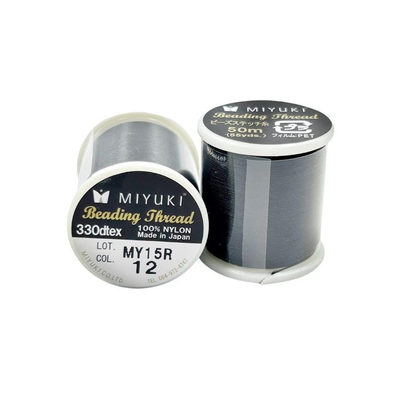 GENERICO - Hilo Profesional Para Mostacillas Calibradas Marca Miyuki - Negro