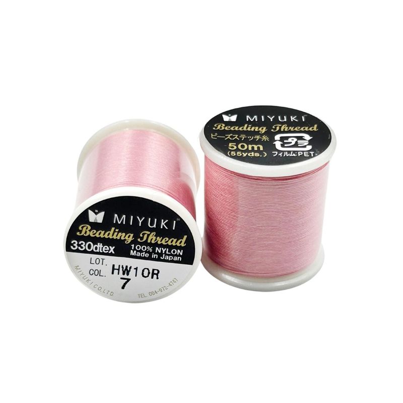 GENERICO - Hilo Profesional Para Mostacillas Calibradas Marca Miyuki - Rosa