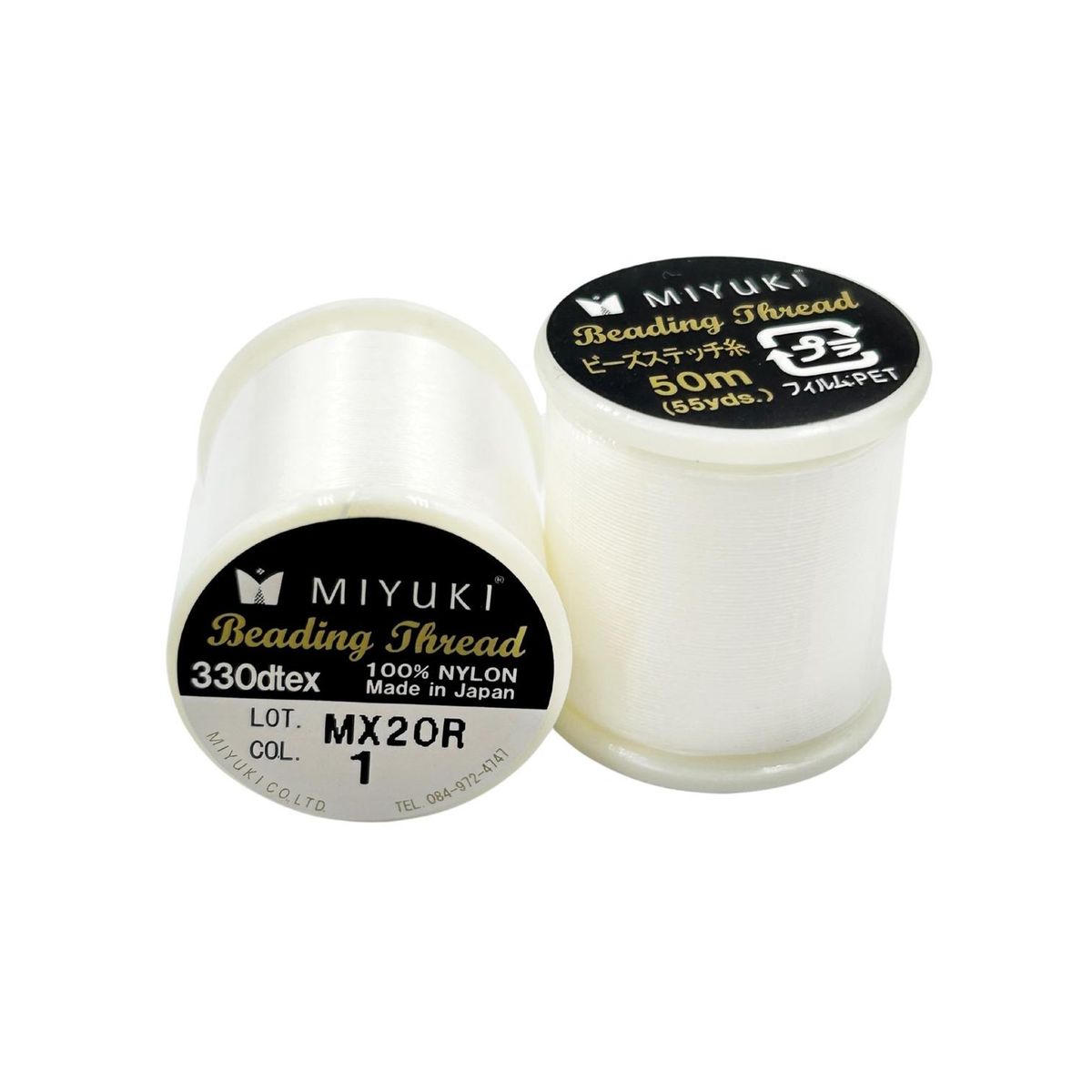 GENERICO - Hilo Profesional Para Mostacillas Calibradas Marca Miyuki - Blanco