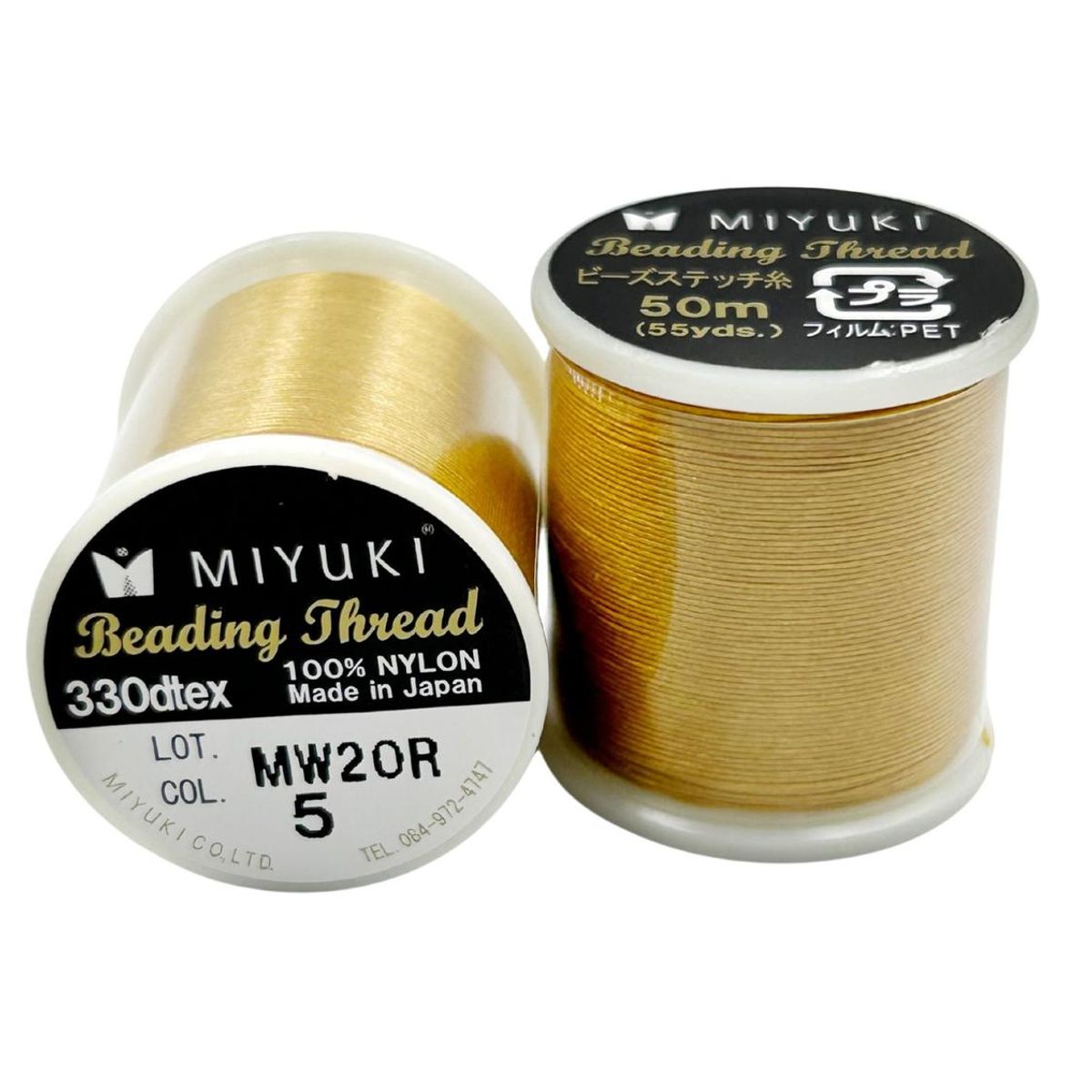 GENERICO - Hilo Profesional Para Mostacillas Calibradas Marca Miyuki - Dorado
