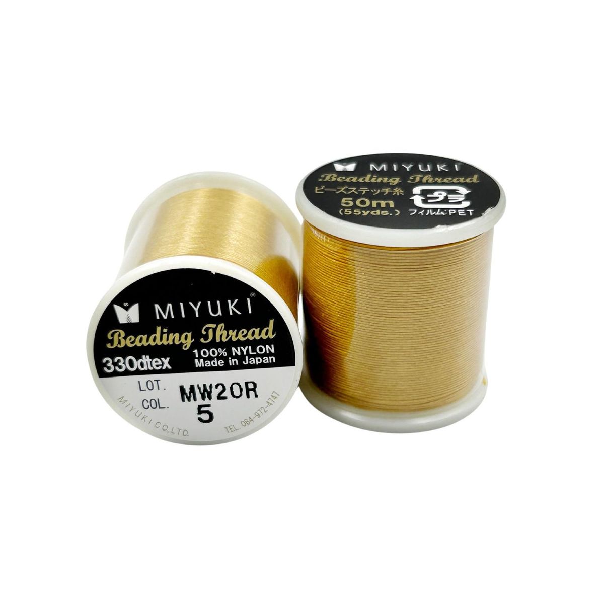 GENERICO - Hilo Profesional Para Mostacillas Calibradas Marca Miyuki - Dorado