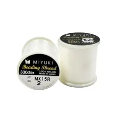 GENERICO - Hilo Profesional Para Mostacillas Calibradas Marca Miyuki - Crema