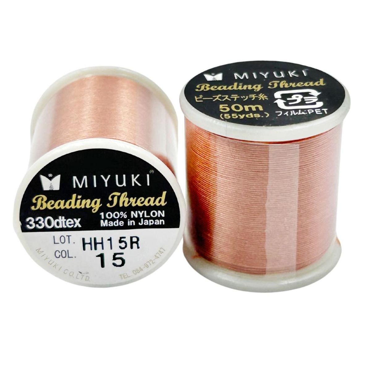 GENERICO - Hilo Profesional Para Mostacillas Calibradas Marca Miyuki - Ocre
