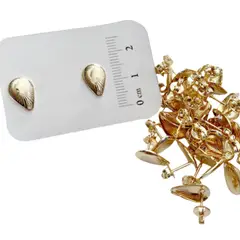 GENERICO - Set De 6 Pares De Bases De Aros Con Baño De Oro Modelos 6
