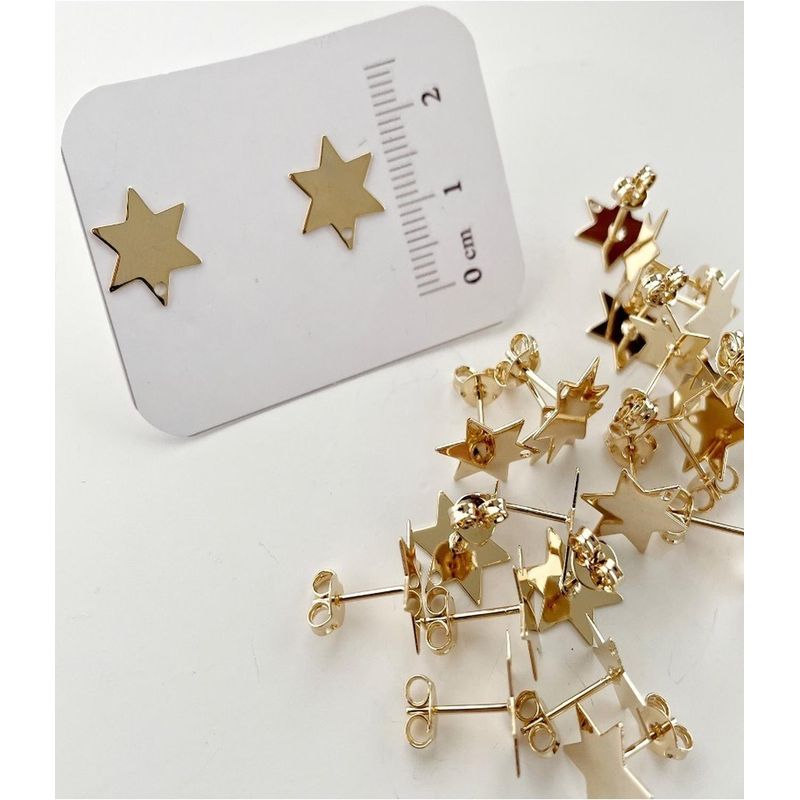 GENERICO - Set De 6 Pares De Bases De Aros Con Baño De Oro Modelos 6
