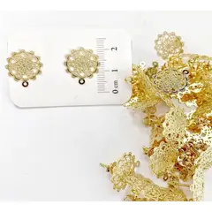 GENERICO - Set De 6 Pares De Bases De Aros Con Baño De Oro Modelos 6