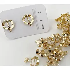 GENERICO - Set De 6 Pares De Bases De Aros Con Baño De Oro Modelos 6