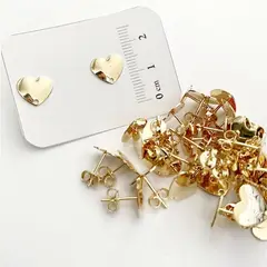 GENERICO - Set De 6 Pares De Bases De Aros Con Baño De Oro Modelos 6