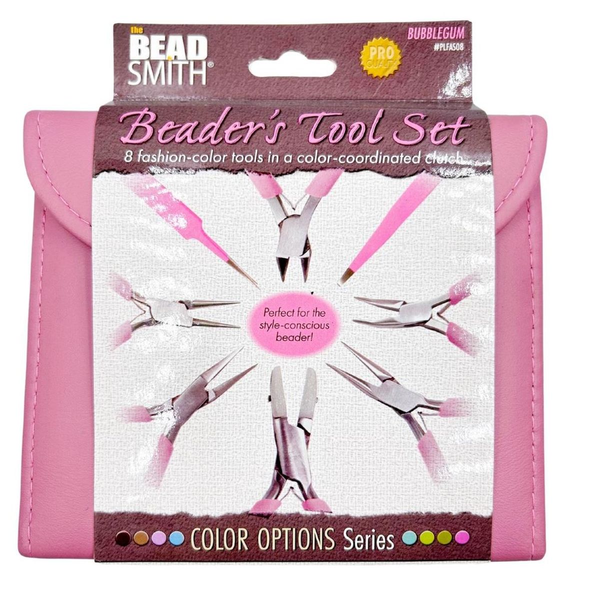 GENERICO - Estuche De Herramientas Para Bisuteria De Cuero Beadsmith - Rosa