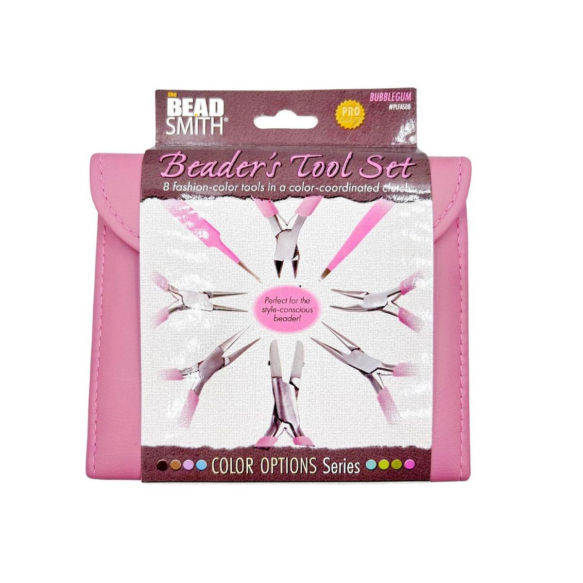 GENERICO - Estuche De Herramientas Para Bisuteria De Cuero Beadsmith - Rosa