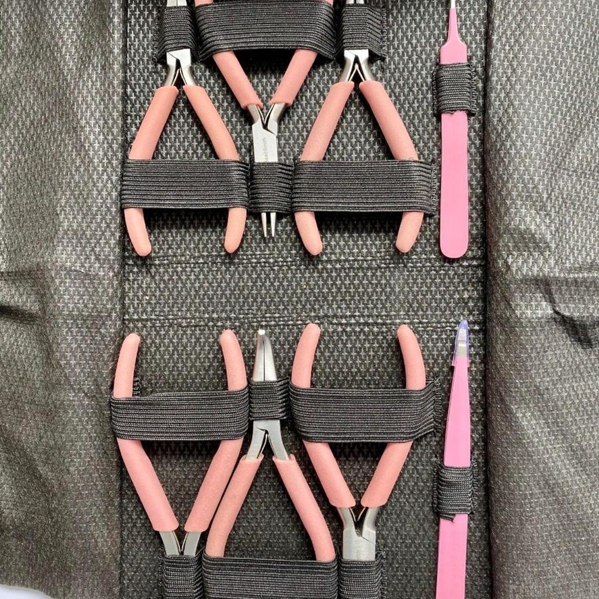 GENERICO - Estuche De Herramientas Para Bisuteria De Cuero Beadsmith - Rosa