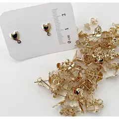 GENERICO - Set De 12 Pares De Bases De Aros Con Baño De Oro Modelos 4 - Dorado