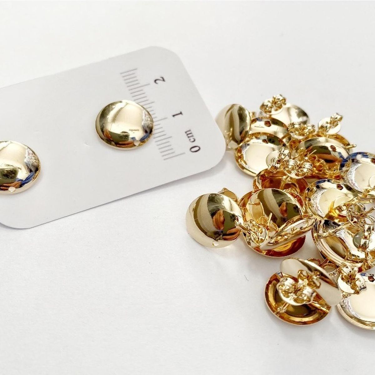 GENERICO - Set De 6 Pares De Bases De Aros Con Baño De Oro Modelos 2 - Dorado