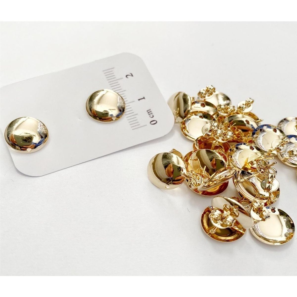 GENERICO - Set De 6 Pares De Bases De Aros Con Baño De Oro Modelos 2 - Dorado