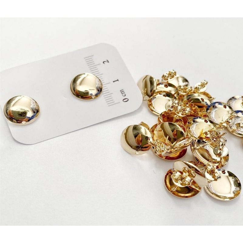 GENERICO - Set De 6 Pares De Bases De Aros Con Baño De Oro Modelos 2 - Dorado