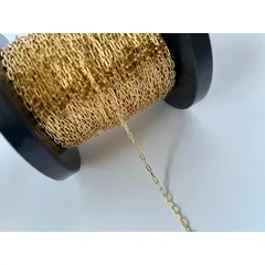 GENERICO - Cadena De Eslabones Cuadrados Con Baño De Oro 18k Ac8880