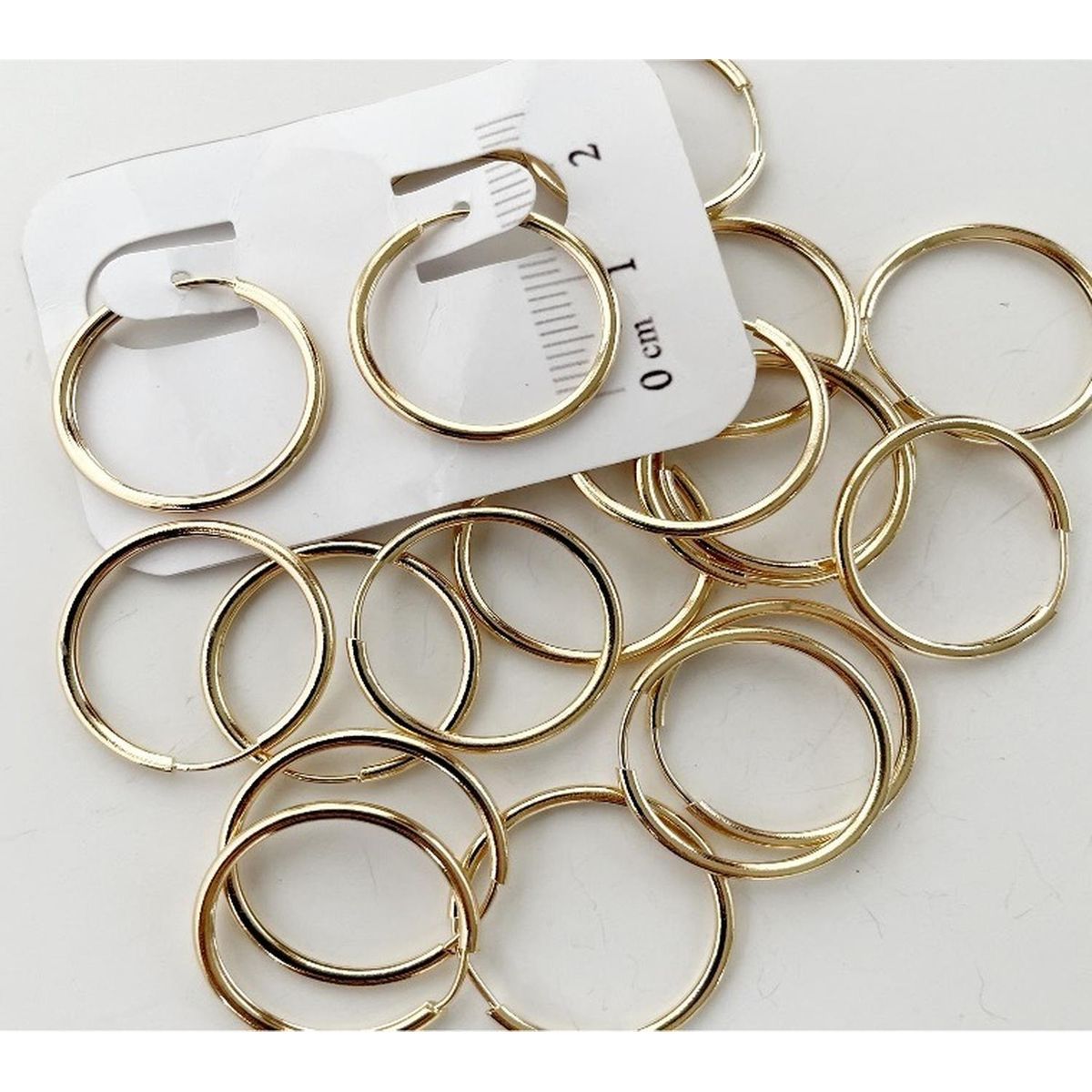 GENERICO - Set De 6 Pares De Bases De Aros Con Baño De Oro Modelos 2 - Dorado
