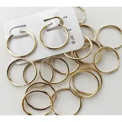 GENERICO - Set De 6 Pares De Bases De Aros Con Baño De Oro Modelos 2 - Dorado