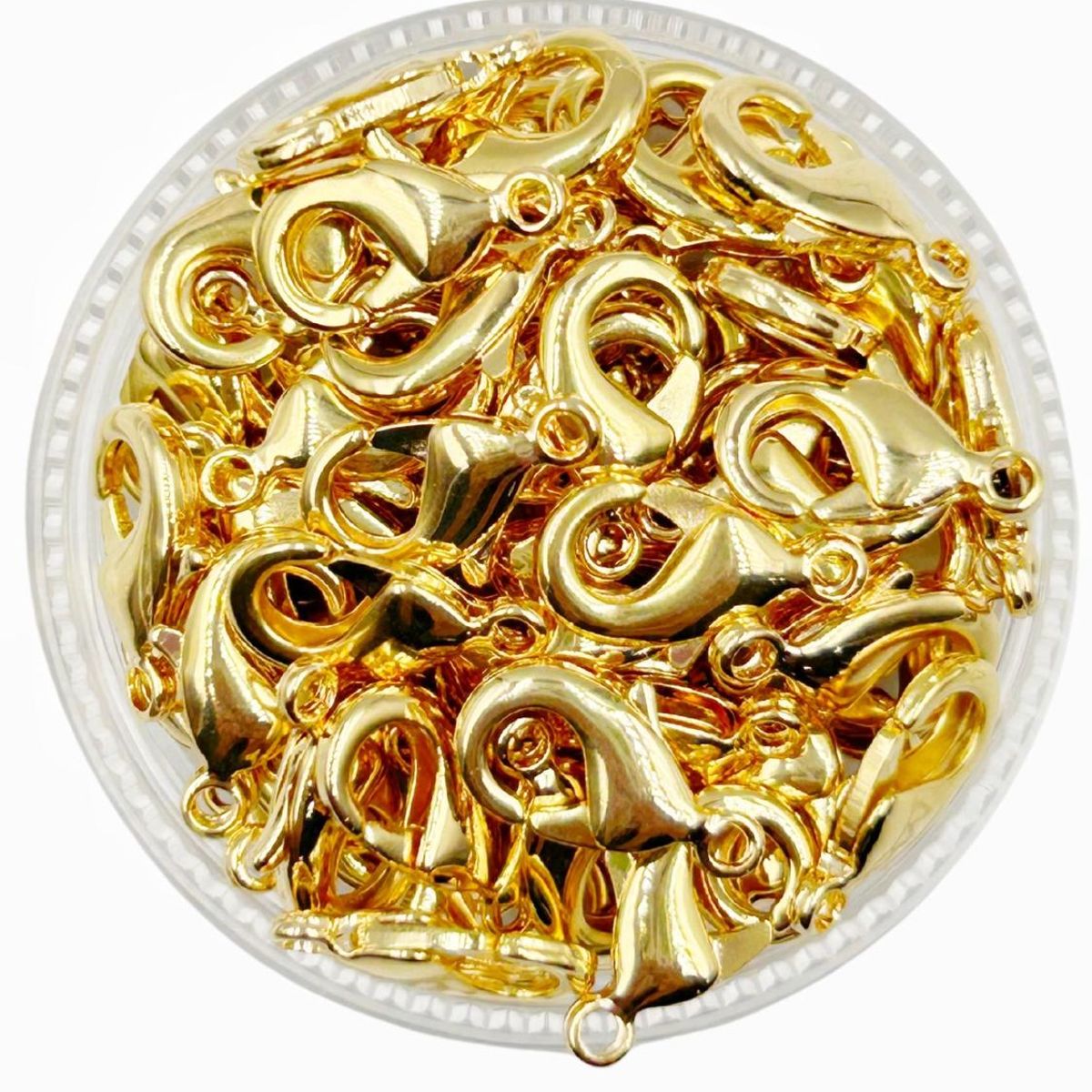 GENERICO - Broches Caimán Grande Para Bisutería De Baño De Oro 5gr