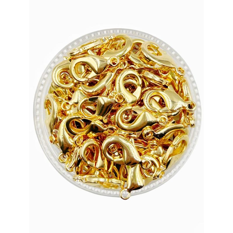 GENERICO - Broches Caimán Grande Para Bisutería De Baño De Oro 5gr