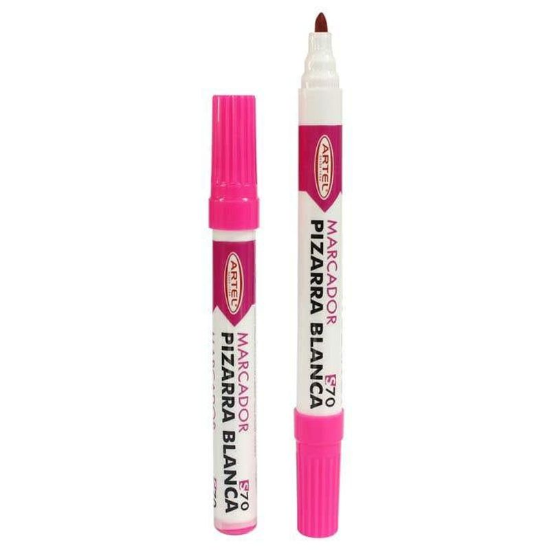 ARTEL - Marcador Para Pizarra Rosado Punta Redonda Artel