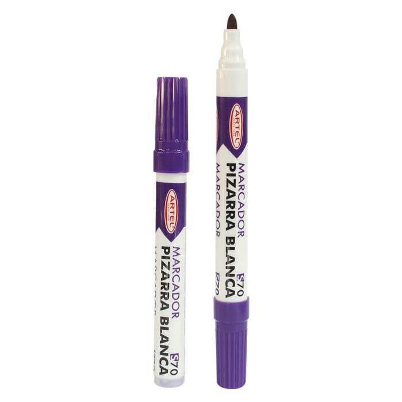 ARTEL - Marcador Para Pizarra Morado Punta Redonda Artel