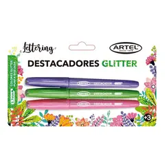 ARTEL - Bl Destacador Glitter x3
