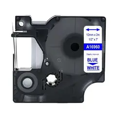 GENERICO - Cinta D1 alternativa dymo 12mm Para ropa - Comercial Belsan - Azul….