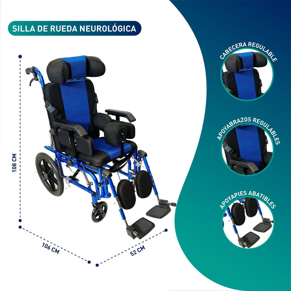 GLOMED - Silla De Ruedas Neurológica Pediátrica Niños GLOMED