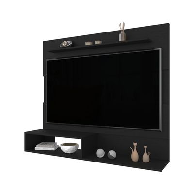 Imagen 2 del producto Panel TV 55"" con repisa - Negro 120x140x31.5 cm