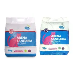 GENERICO - Arena Aglutinante P Gatos 10 Kg Control Olores (2 Sacos)