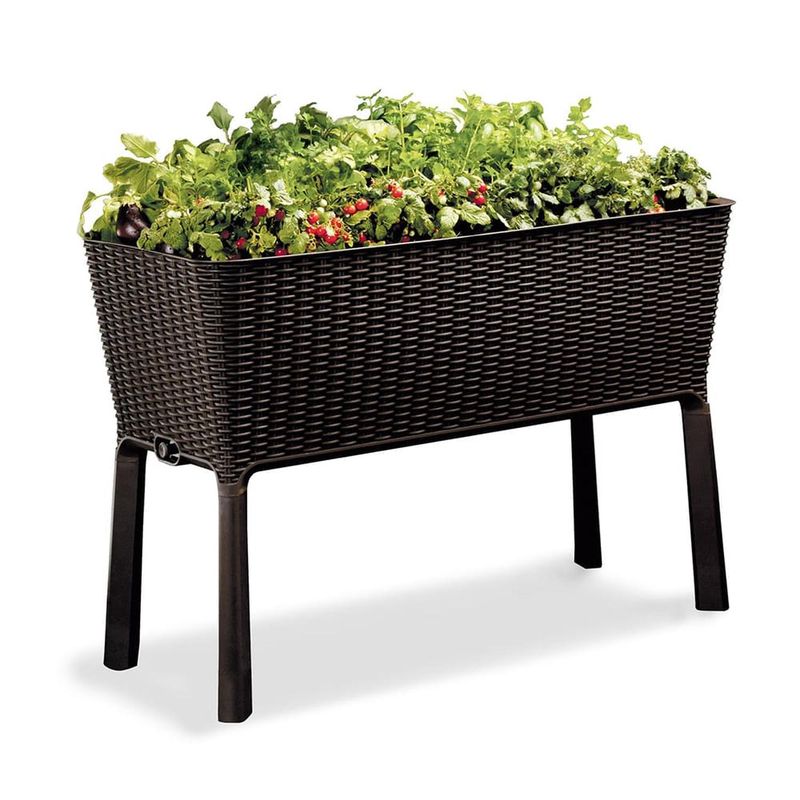 KETER - Jardinero Macetero Huerto Easy Grow Keter - Marron