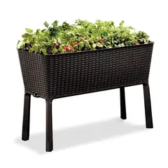 KETER - Jardinero Macetero Huerto Easy Grow - Marron