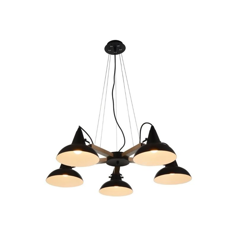 BP - Lámpara Colgante Denver 5 Luces Negro Mate D80cm BP