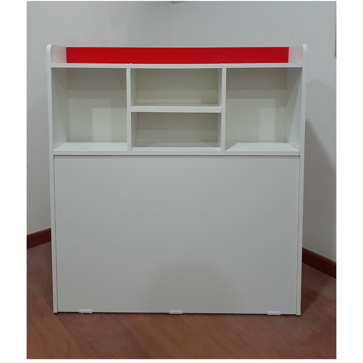 MUEBLES KIDS - Respaldo repisa 1.5  plaza , ROJO
