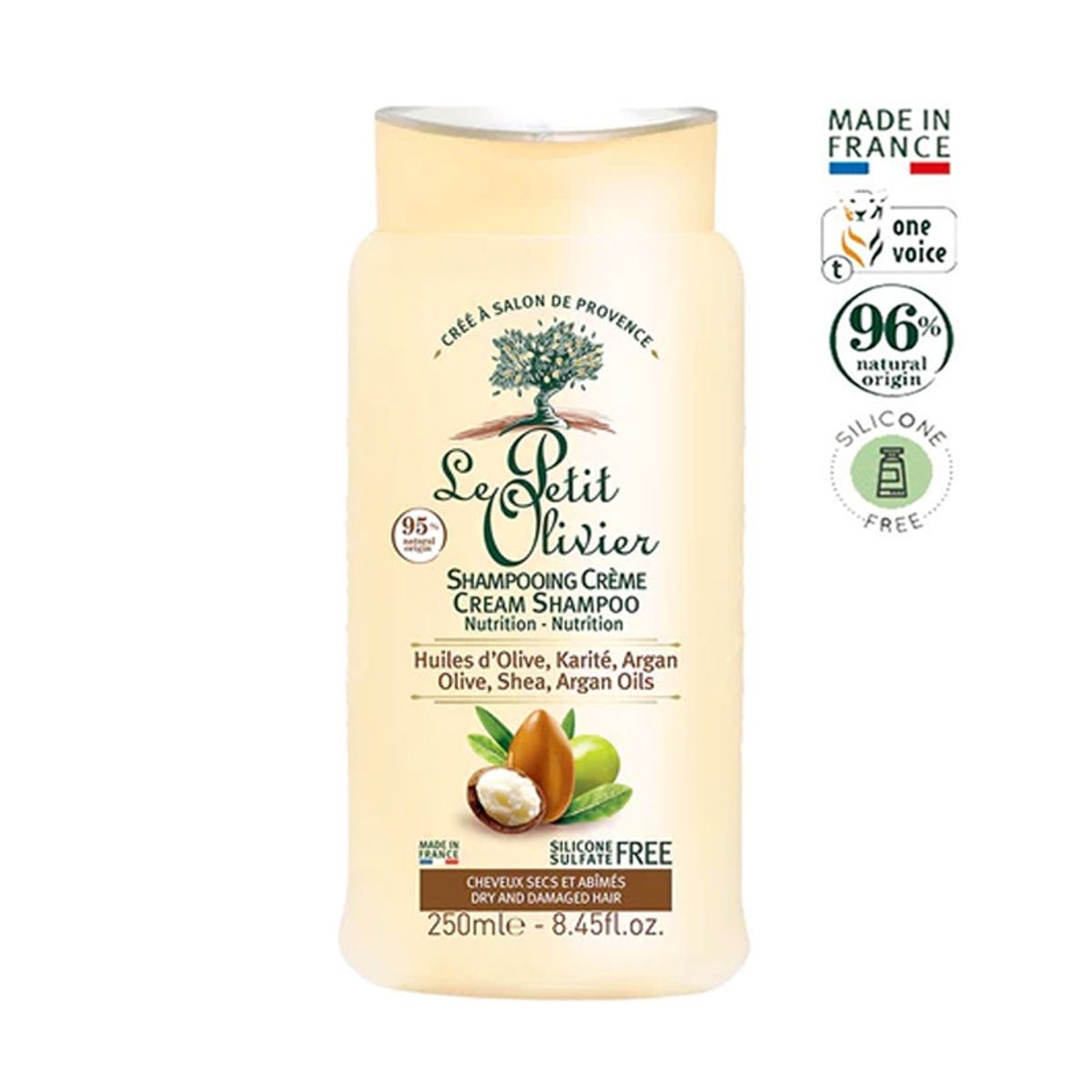 LE PETIT OLIVIER - Shampoo Cabello Seco Y Dañado Argán Karite Le Petit  250 Ml
