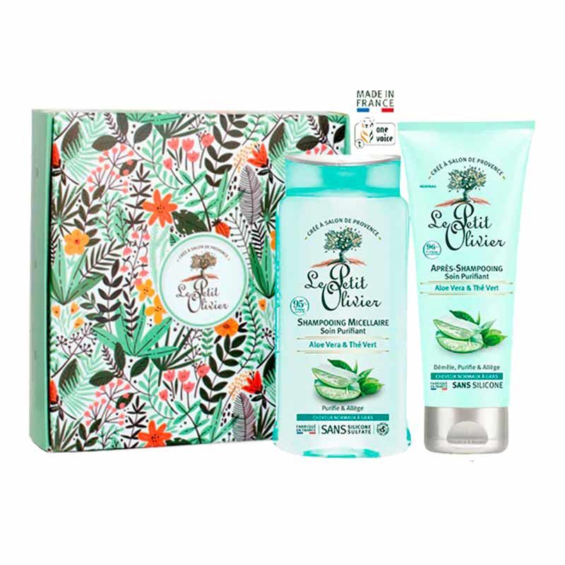 LE PETIT OLIVIER - Set Shampoo  Y Acondicionador Cabello Graso Le Petit Olivier 350ml