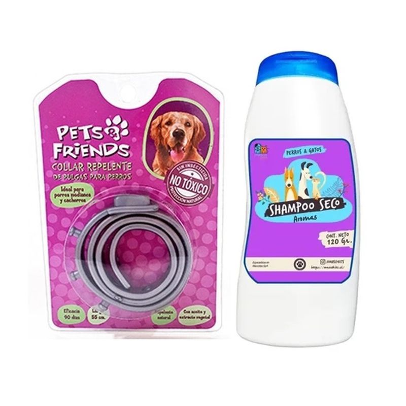 MASCOKITS - Mini Kit Para Perro Collar Antipulgas Shampoo Fruitilicious