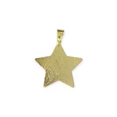 ANDREA COGGIOLA JOYAS - Colgante Estrella Plana Enchapado Oro 18K