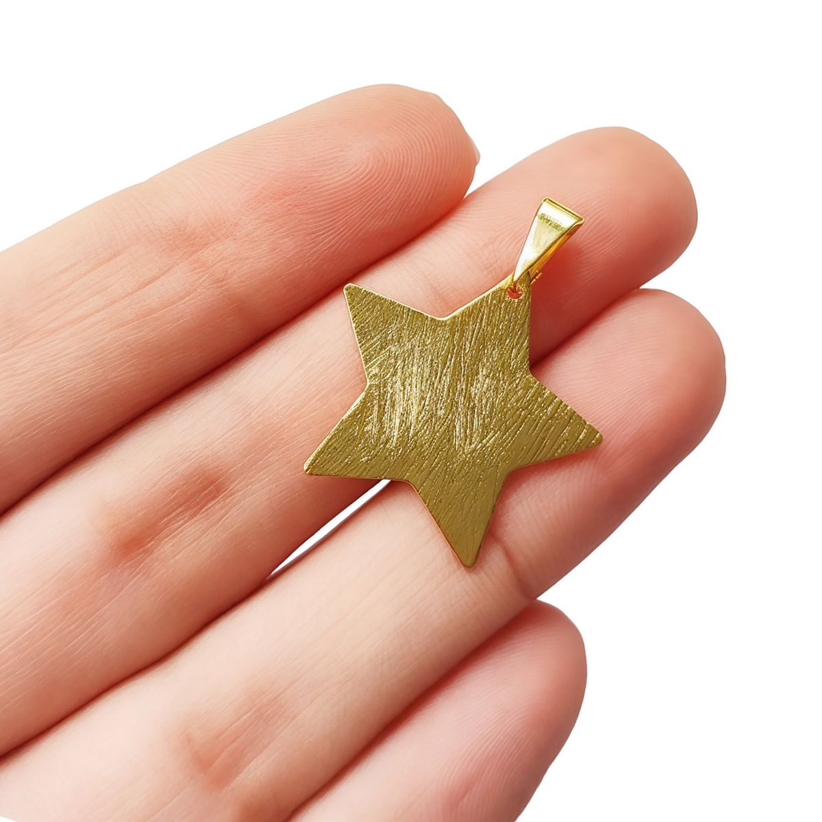 COGGIOLA - Colgante Estrella Plana Enchapado Oro 18K