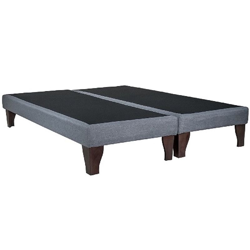 BLOCCARE - Base de Cama Queen Dividida Largo 200 cm - Patas de 19.5 cm