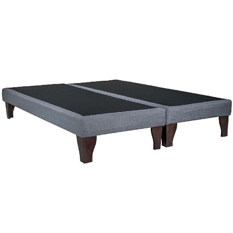 BLOCCARE - Base de Cama Queen Dividida Largo 200 cm - Patas de 19.5 cm